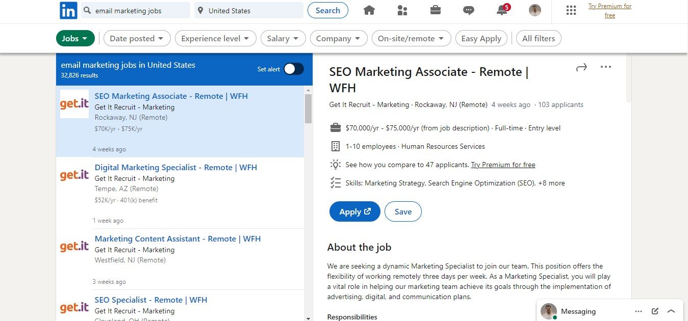 email-marketing-job-LinkedIn