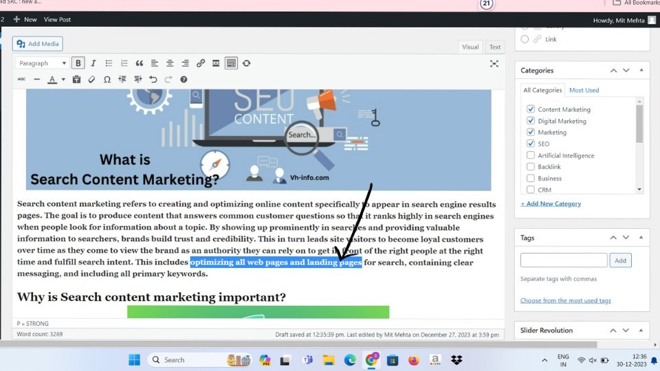 Highlight the Text You’d Like to Make Clickable