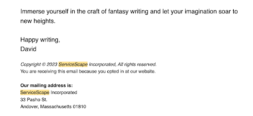 “Happy writing”