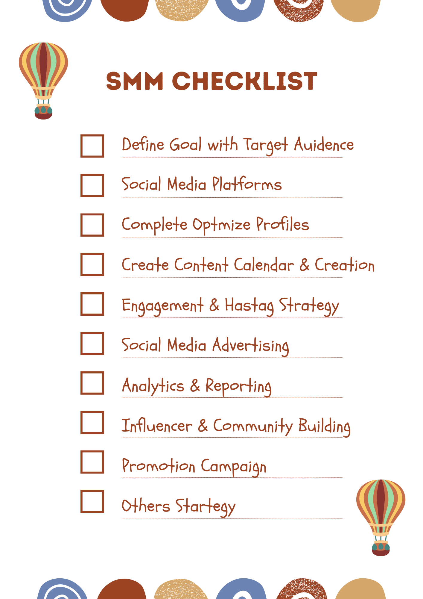 SMM Checklist