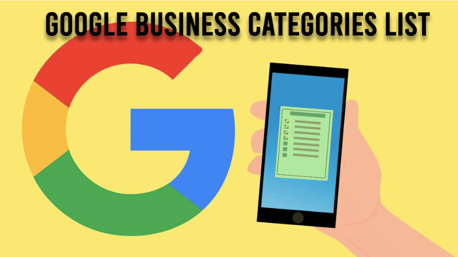 Google My Business Categories List
