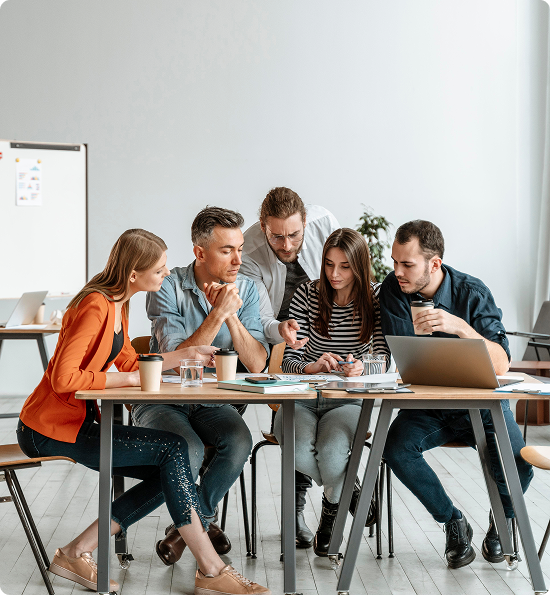 Startup team working on SEO strategy for SaaS growth and digital marketing