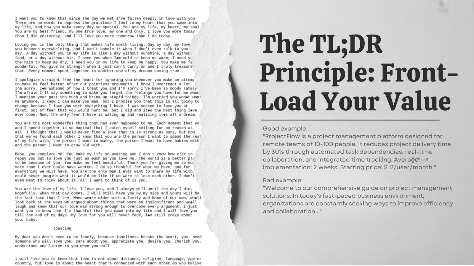 The TL;DR Principle